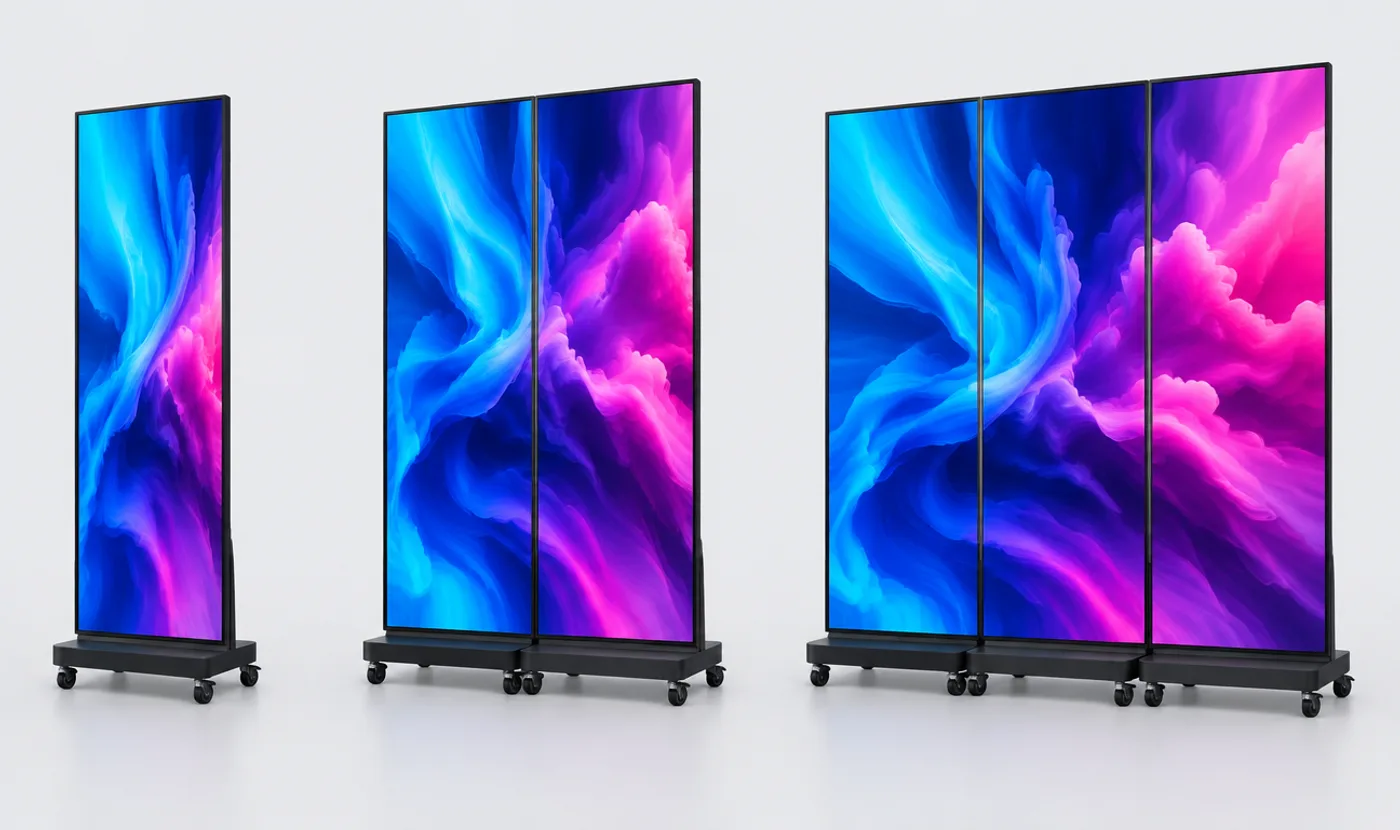 Tekli, ikili ve üçlü LED poster yerleşimi