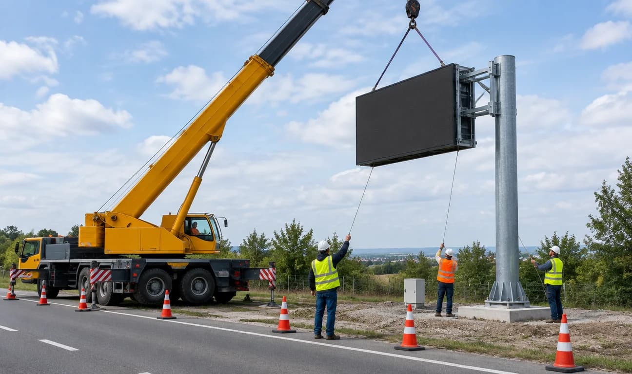Vinçle yapılan totem kurulumu