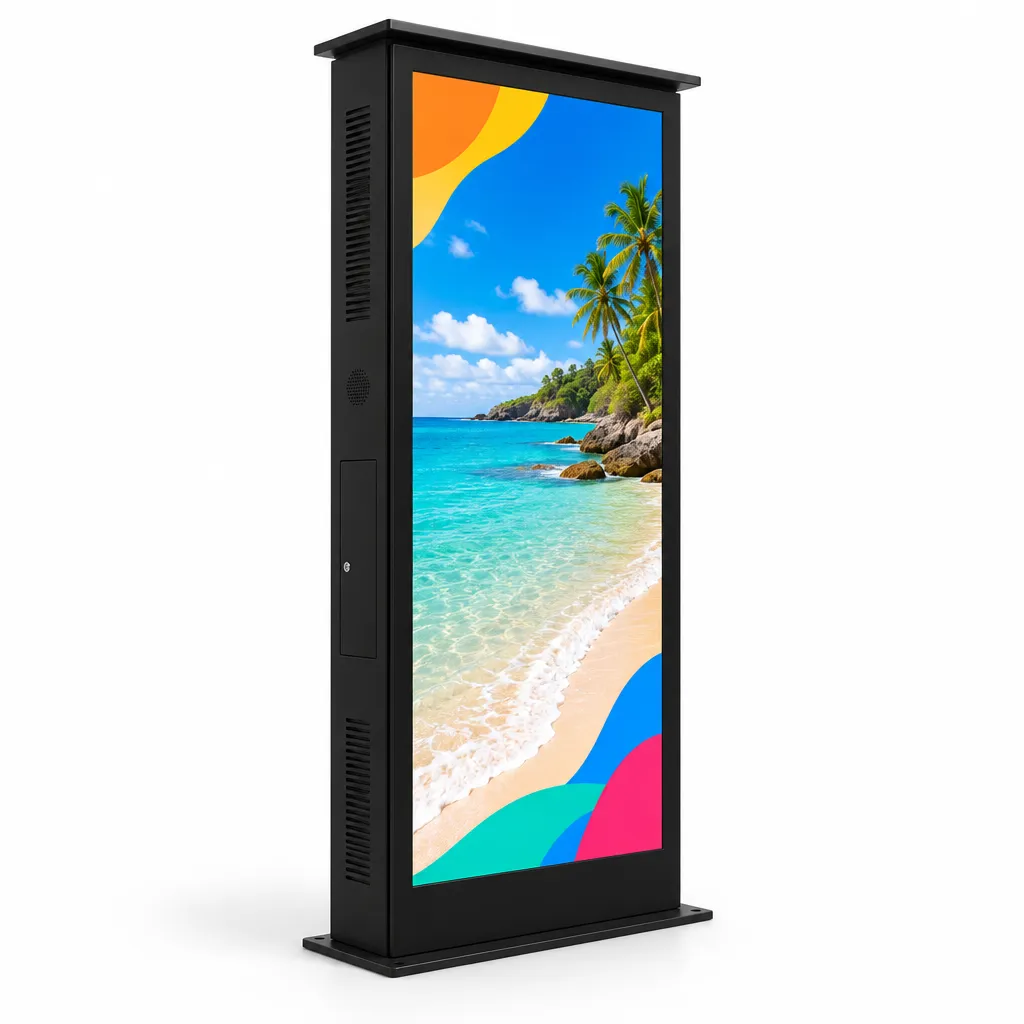 Çift Yüzlü Dış Mekân LCD Totem